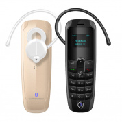 A20 0,66 дюймов 260mAh Одиночная SIM Bluetooth 3.0 Наушник Набор для подключения наушников Мини сотовый телефон - Черный