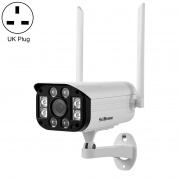 SriHome SH031-E 4G LTE 3,0 миллиона пикселей Наружная IP-камера 1296P с SIM-картой, поддержка двустороннего разговора / обнаружения движения / ночного видения / TF-карты, не поддерживает страны Америки и Латинской Америки, вилка для Великобритании