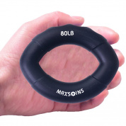 2 шт. Maxsoins MXO-009898 Силиконовые Упражнения Пальца Устройство GRIP Устройство Оливковая Форма Реабилитационная Палец Прижимной аппарат, Спецификация: 80LB (черный)