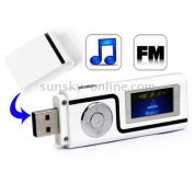 MP3-плеер 8 ГБ с ЖК-экраном, поддержка FM-радио, двойной наушник 3,5 мм (белый)