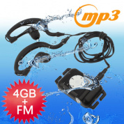 Водонепроницаемый MP3-плеер 4GB IPX8 с функцией FM-радио (черный)