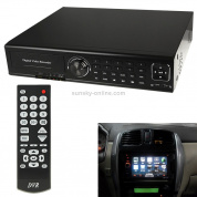 24-канальный H.264 DVR сетевой цифровой видеорегистратор с портом RJ45 / VGA / 2 порта USB 2.0, поддерживает 8-канальный аудиовход, 1-канальный аудиовыход, 24-канальный видеовход BNC / 1-канальный видеовыход / точечный выход (черный)