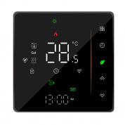 BHT-006GALW 95-240V AC 5A Smart Home Heating Thermostat for EU Box, Control Water Heating with Only Internal Sensor & WiFi Connection(Black)
