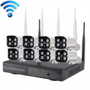 8-канальный HD 720P 1,0 мегапиксель 2,4 ГГц WiFi пуля IP-камера + комплект сетевого видеорегистратора