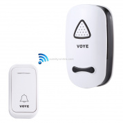 VOYE V025F Домашний музыкальный пульт дистанционного управления Беспроводной дверной звонок с 38 звуками полифонии, вилка США (белый)