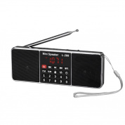 L-288FM Двойной динамик Rame MP3-плеер Поддержка TF Card / U Диск со светодиодным дисплеем (черный)