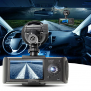 GPS Dual Объектив камера HD Авто DVR Видеорегистратор Dash Cam G-Датчик Ночное видение