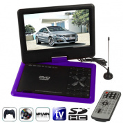 NS-959 9,5-дюймовый TFT ЖК-экран Мультимедийный портативный DVD с кард-ридером и USB-портом, поддержка ТВ (PAL / NTSC / SECAM) и игровых функций, поворот на 270 градусов, поддержка карты SD / MS / MMC (фиолетовый)