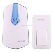 AITENG V026G Life Waterproof беспроводной дверной звонок без батареи, 1 приемник + 1 передатчик, расстояние приемника: 130 м, вилка стандарта США