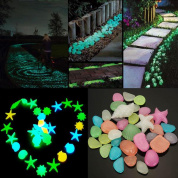 50шт Glowing искусственные камешки камни Сад Путь Цветочный горшок Декор Пейзаж Noctilucent Stone