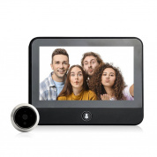 S50S 4,3-дюймовый IPS ЖК-экран 1080P Инфракрасное ночное видение Wi-Fi Умный видеодомофон «кошачий глаз» (черный)