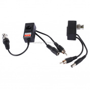 2 PCS HD 213B-C Коаксиальный CVI / TVI / AHD Видео Аудио Power Balun Transceiver
