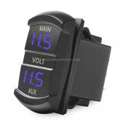 B3170 10-60V Switch Shape Тестер напряжения с двойным дисплеем со светодиодной подсветкой (синий)
