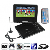 7,5-дюймовый TFT ЖК-экран Цифровой мультимедийный портативный DVD-диск с кард-ридером и USB-портом, поддержка ТВ (PAL / NTSC / SECAM) и игровых функций, поворот на 270 градусов, поддержка карт SD / MS / MMC