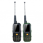 MAFAM M2 + 2.4 дюймов 4000 мАч UHF Walkie Talkie Аппаратная связь Домофон Портативный SOS Facebook Две SIM-карты FM-банк Power Bank Прочный телефон - Черный