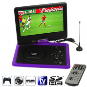 NS-958 9,5-дюймовый TFT ЖК-экран Цифровой мультимедийный портативный DVD-диск с кард-ридером и USB-портом, поддержка ТВ (PAL / NTSC / SECAM) и игровых функций, поворот на 270 градусов, поддержка карты SD / MS / MMC (фиолетовый)