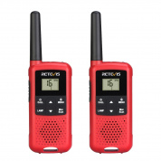 1 пара RETEVIS RT649B 0.5W EU Частота EU 446.00625-446.19375MHZ 16CHS Двухсторонний радиопроизводитель Walkie Talkie, штекер ЕС (красный)