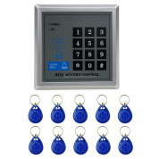 X1 RFID система контроля доступа с одной дверью с клавиатурой и 10 брелками для ключей ID Card, паролем поддержки и считывателем EM-карт