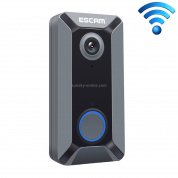 ESCAM V6 720P 2,6 мм 140 градусов широкоугольный объектив IP65 Водонепроницаемый интеллектуальный беспроводной видеодомофон без батареи и звонка, поддержка инфракрасного ночного видения, push-уведомлений приложения и бесплатного облачного хранилища