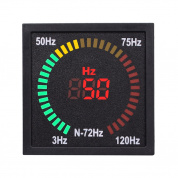 SINOTIMER N-72HZ Индикатор частоты сигнала переменного тока Квадратный светодиодный поворотный стол Цифровой измеритель частоты