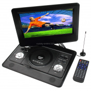 10-дюймовый TFT ЖК-экран Цифровой мультимедийный портативный DVD-диск с кард-ридером и USB-портом, поддержка ТВ (PAL / NTSC / SECAM) и игровых функций, поворот на 180 градусов, поддержка карты SD / MS / MMC (черный)
